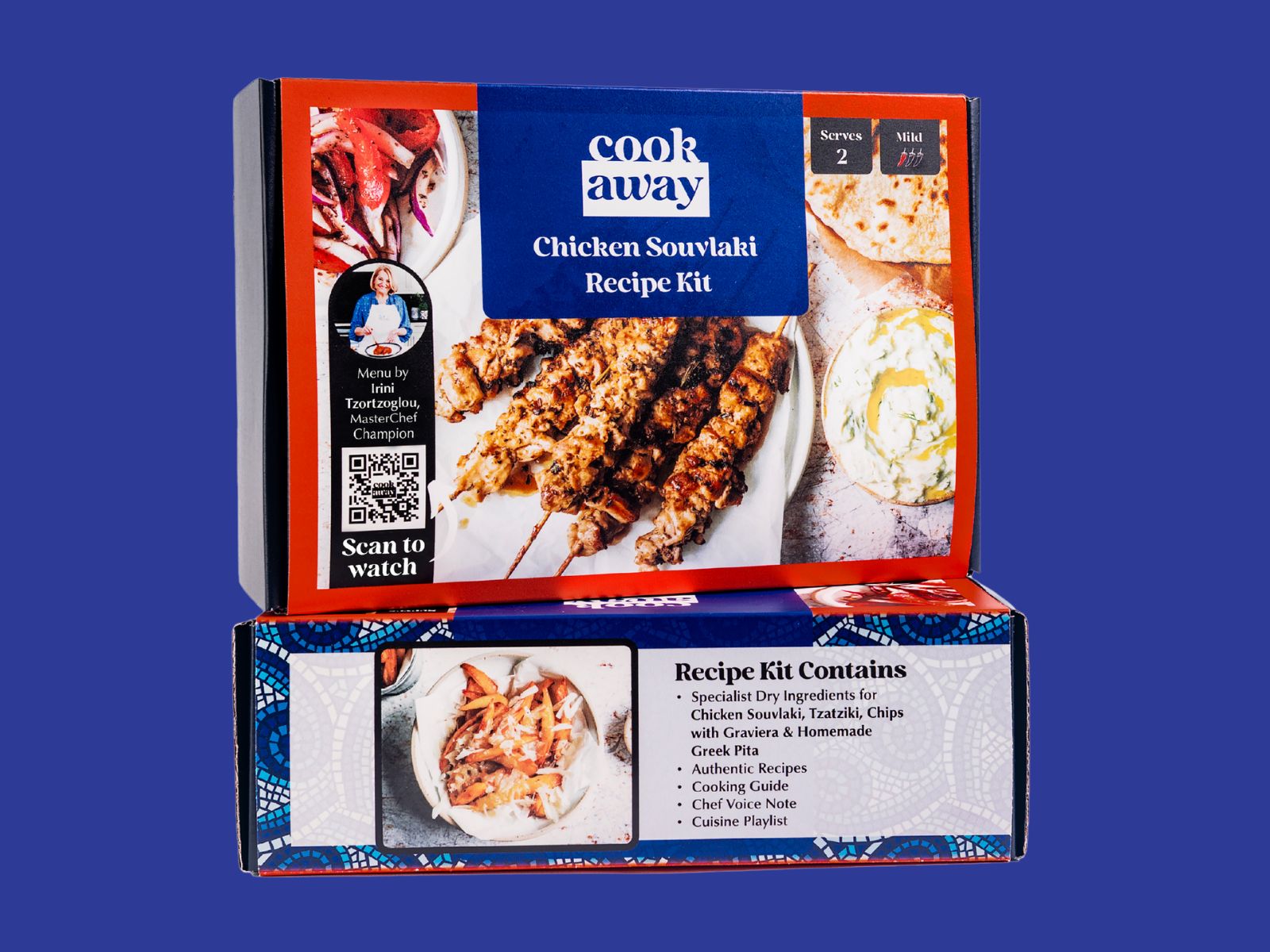 Meal Kit for Chicken Souvlaki - Greek Street Food (Long-Shelf Life Ingredients)