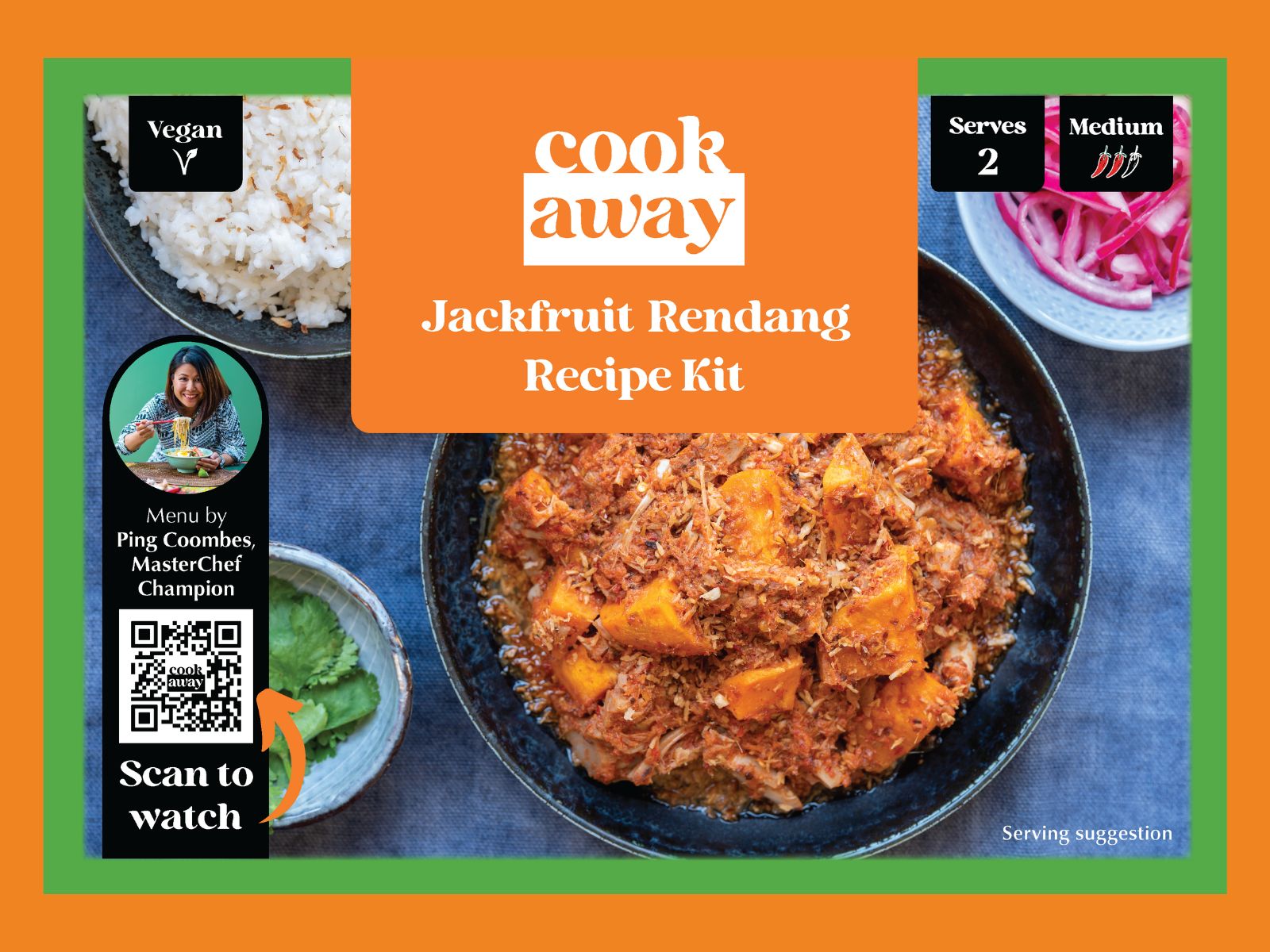 Meal Kit for Malaysian Jackfruit Rendang (Vegan) (Long-Shelf Life Ingredients)