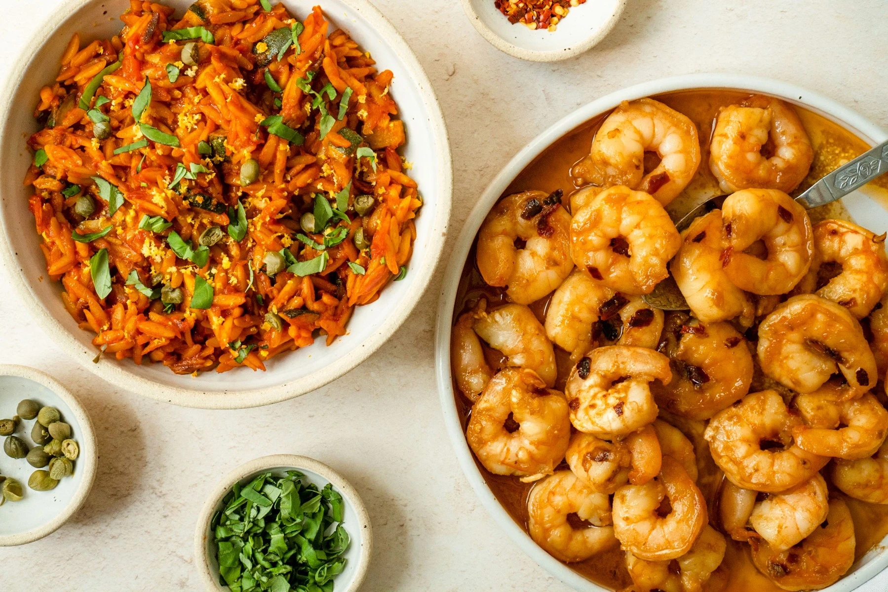 Spanish Gambas & Orzo