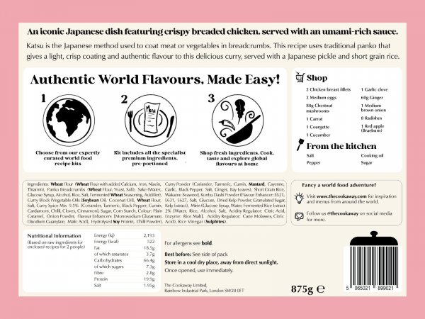 Meal Kit for Authentic Chicken Katsu Curry (Long-Shelf Life Ingredients)