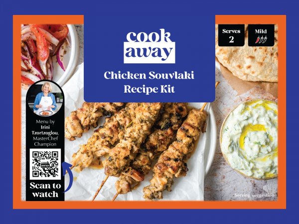 Meal Kit for Chicken Souvlaki - Greek Street Food (Long-Shelf Life Ingredients)