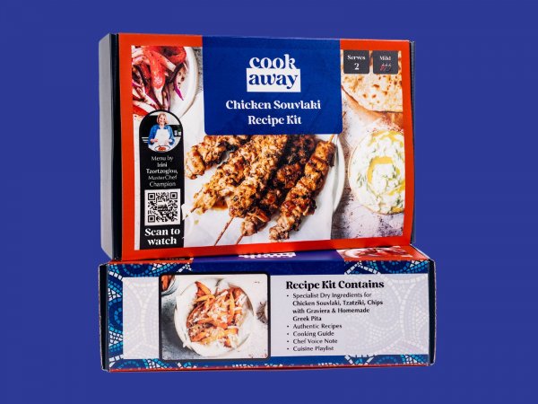 Meal Kit for Chicken Souvlaki - Greek Street Food (Long-Shelf Life Ingredients)