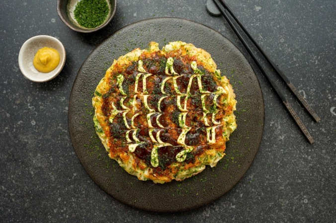 Japanese Vegetarian Okonomiyaki