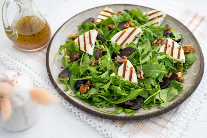 GRIDDLED MANOURI SALAD