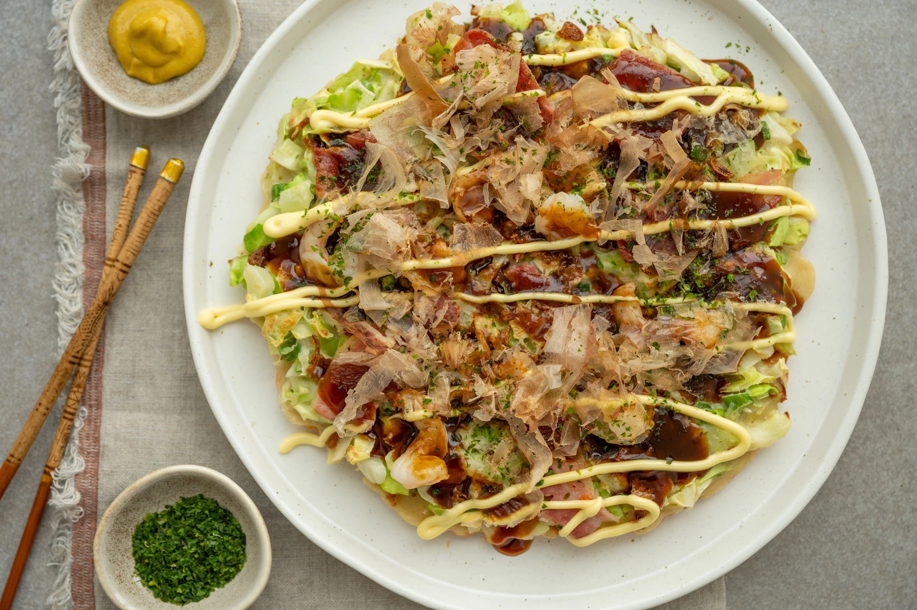 Prawn & Bacon Okonomiyaki