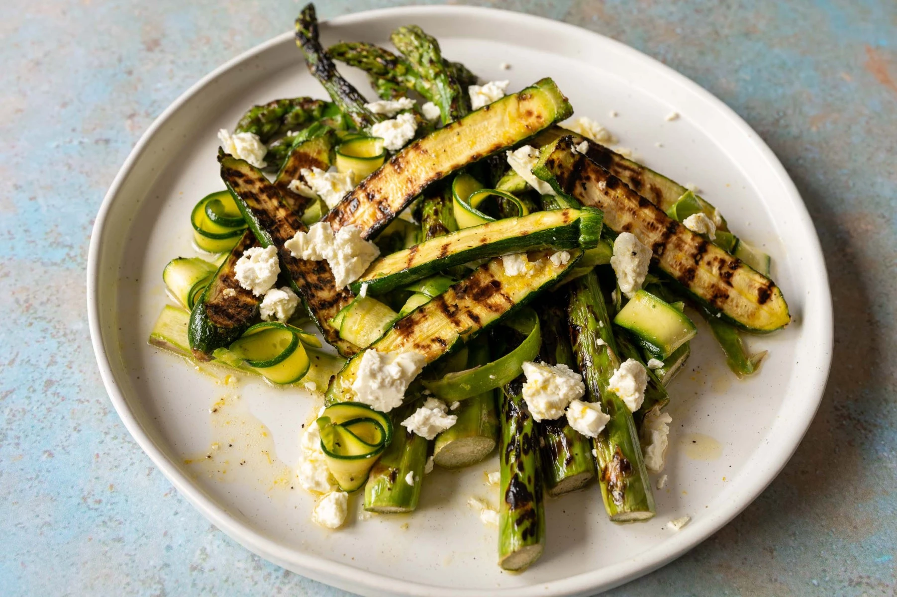 Griddled Asparagus & Baby Courgette