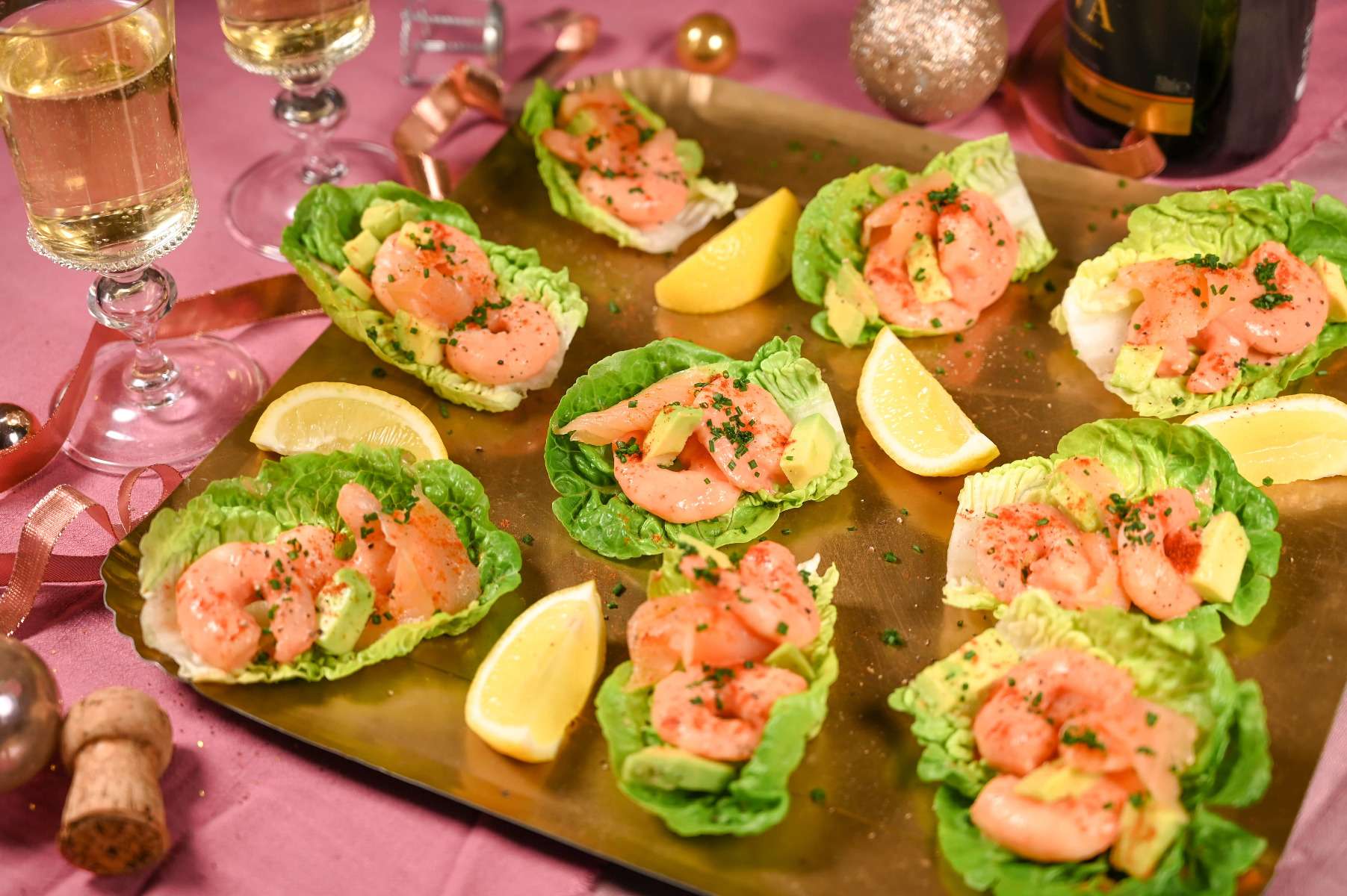 King Prawn & Avocado Lettuce Cups